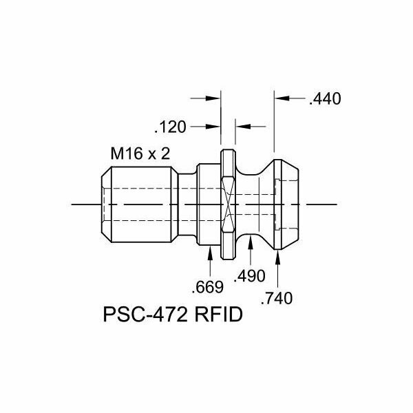 Tj Davies Co Coolant Through Retention Knob PSC-472 RFID